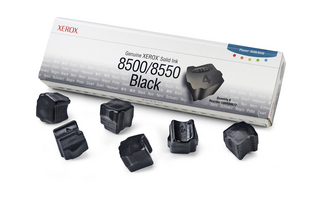 GENUINE XEROX SOLID INK 8500/8550 BLACK (6 STICKS)