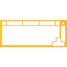 Glorious GMMK PRO Top Frame - golden yellow