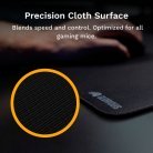 Glorious Mouse Pad 2, XL med sydd kant - musmatta, 460x355 mm, svart