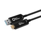 MicroConnect Premium Optic USB-C - USB-A 3.2 - kabel, Svart, 10m
