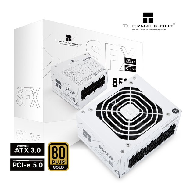 Thermalright 850W - strömkälla, 80 Plus Gold, Vit