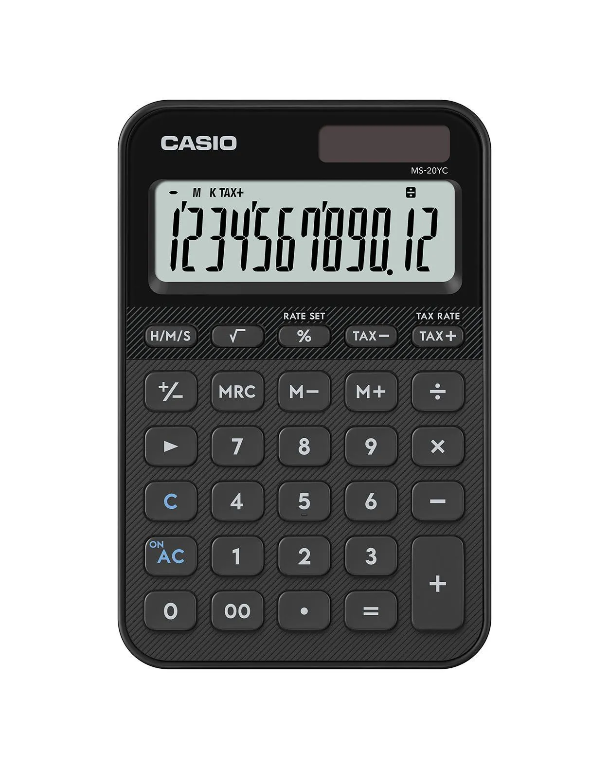 Casio MS-20YC 12-digit Desktop Calculator (Black)