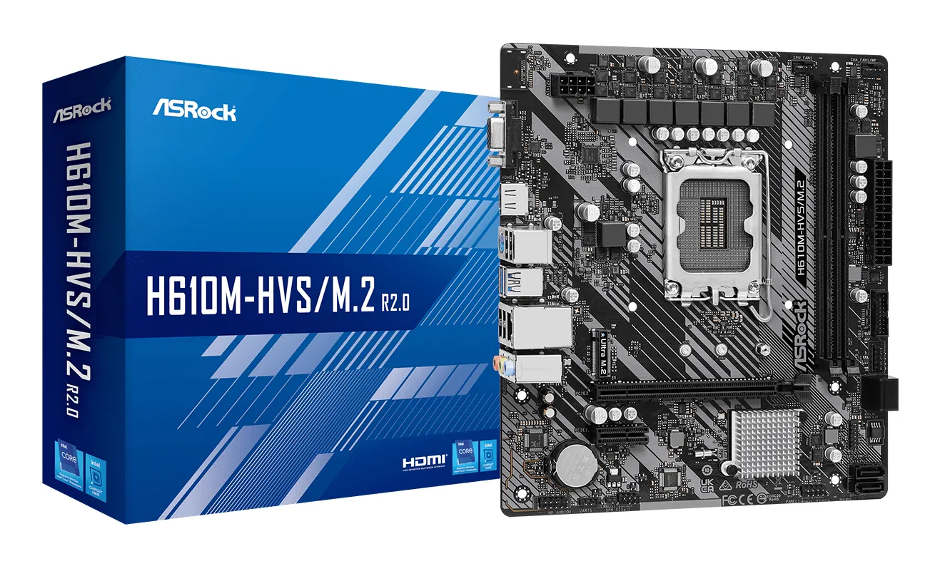 ASRock H610M-HVS/M.2 R2.0 mATX-emolevy