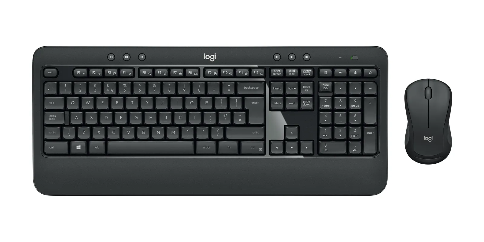 Logitech MK540 Advanced Wireless Ergonomic Keyboard and Mouse, Black
