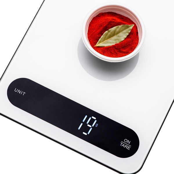 Adler AD 3177wb Kitchen Scale, 5 kg, 1 g, White/Black