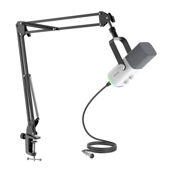 FIFINE AM8TW, USB/XLR, dynamisk mikrofon, vit