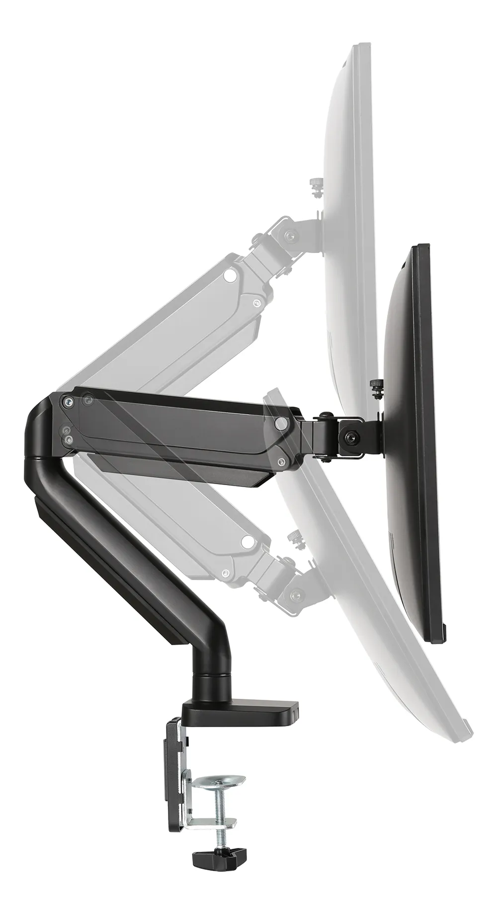 Deltaco Office Premium Gas Spring - monitor arm, black, 17"-32", 8Kg