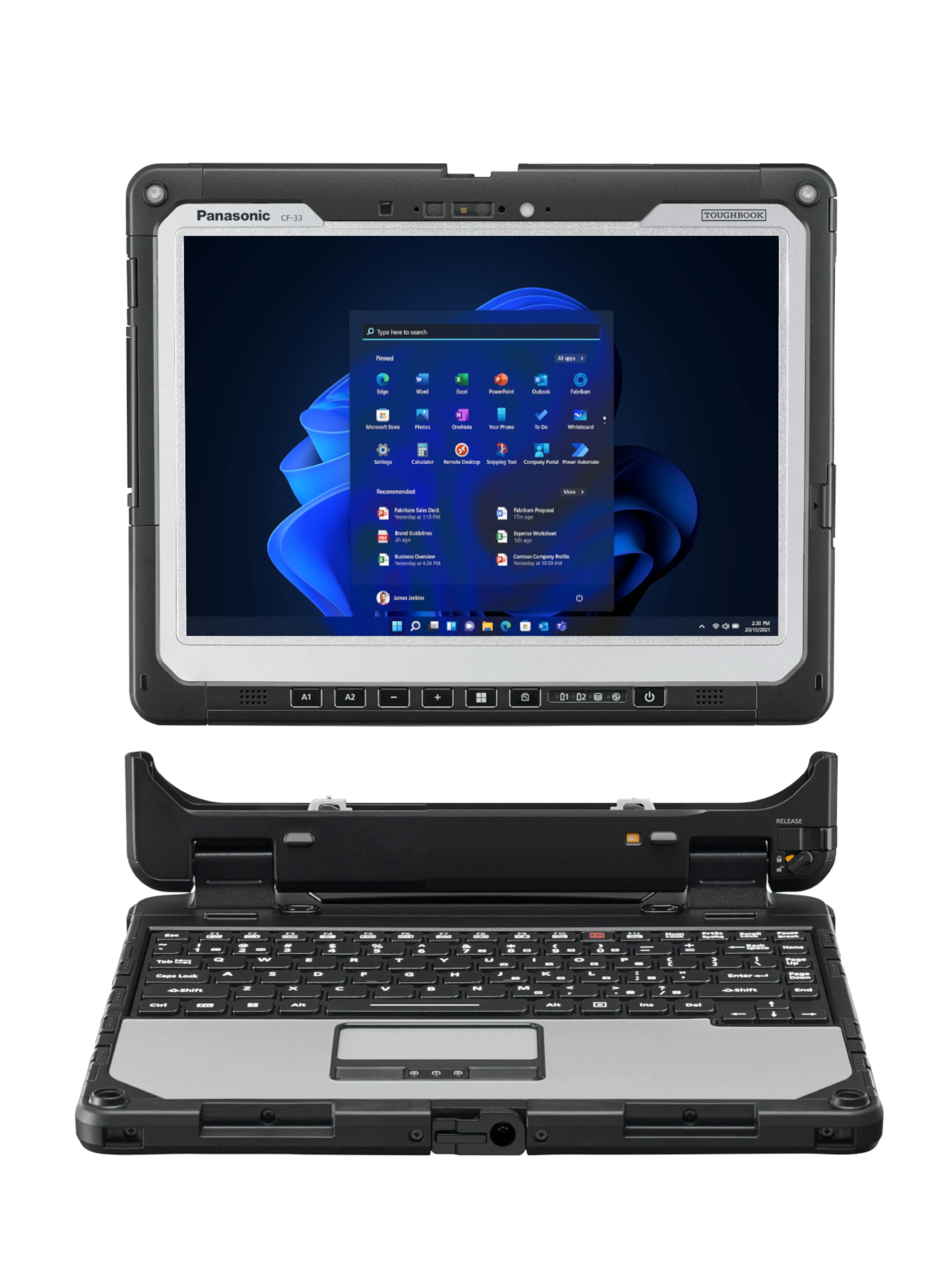 Panasonic TOUGHBOOK CF-33YAAACB4 12", 16 Gt, 512 Gt, Win 11 Pro -kannettava, musta