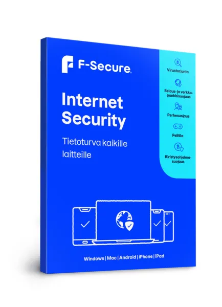 F-SECURE Internet Security 12 months / 3 devices -antivirus Attach
