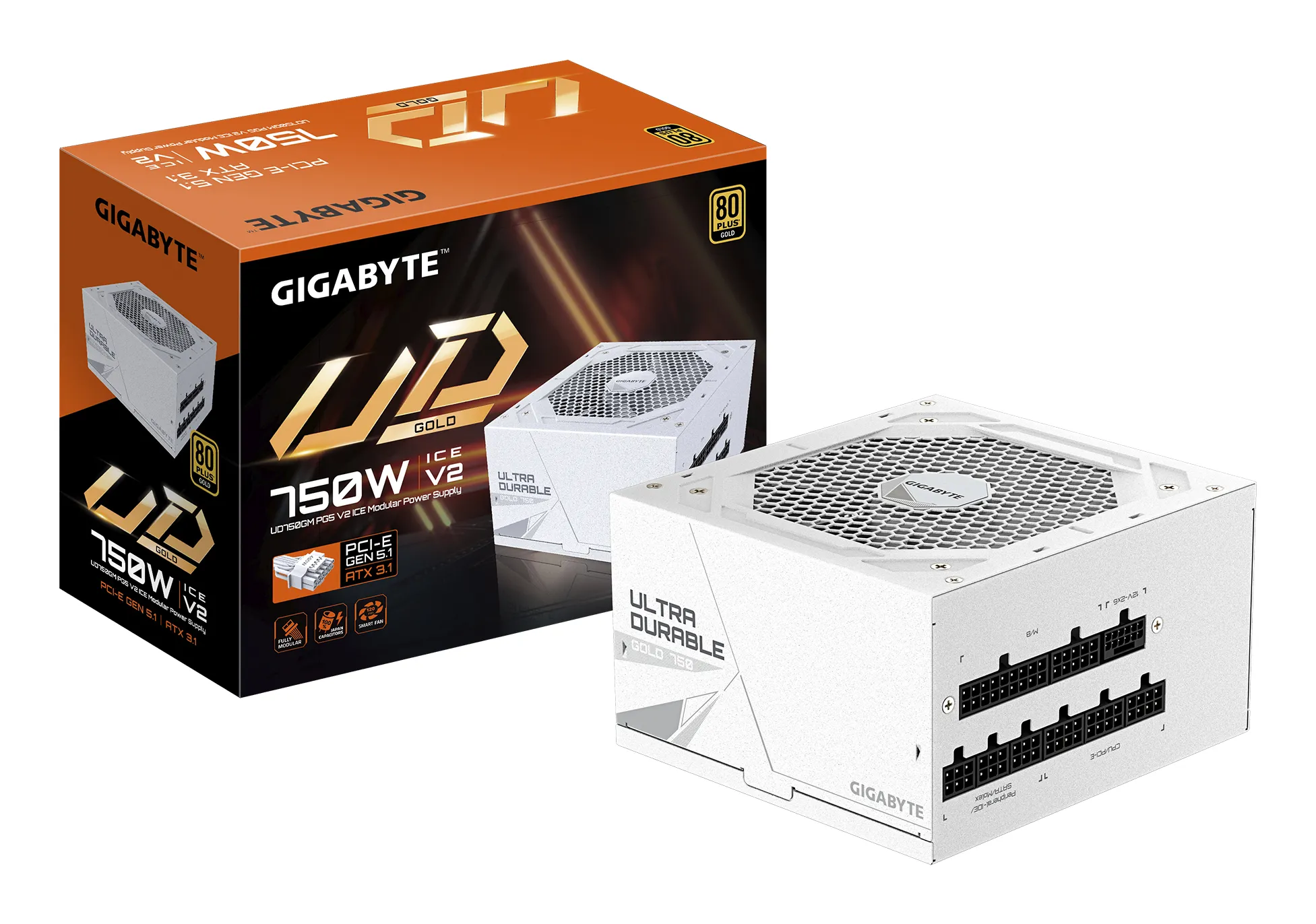 Gigabyte UD750GM PG5 V2 ICE 750W - PSU, 80 Plus Gold