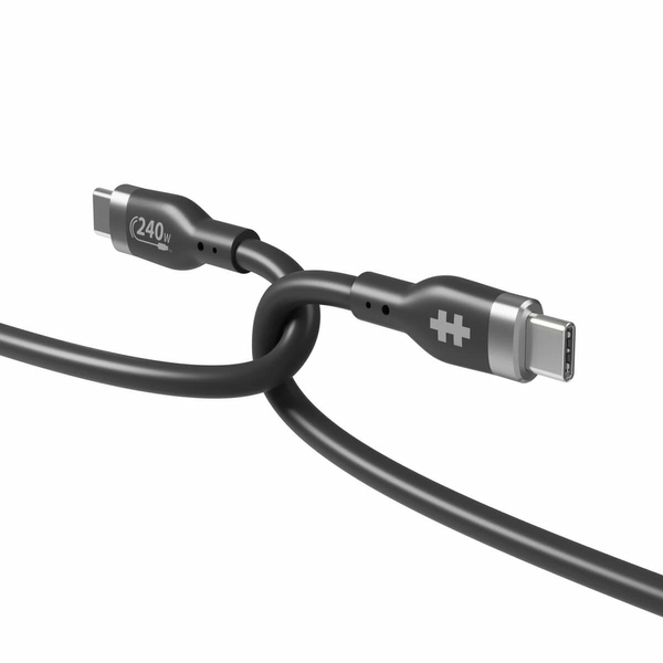 Targus HyperJuice USB-C – USB-C kabel, 240 W, 1 m, svart