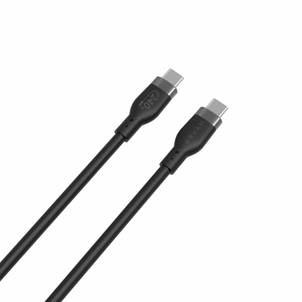 Targus HyperJuice USB-C – USB-C kabel, 240 W, 1 m, svart