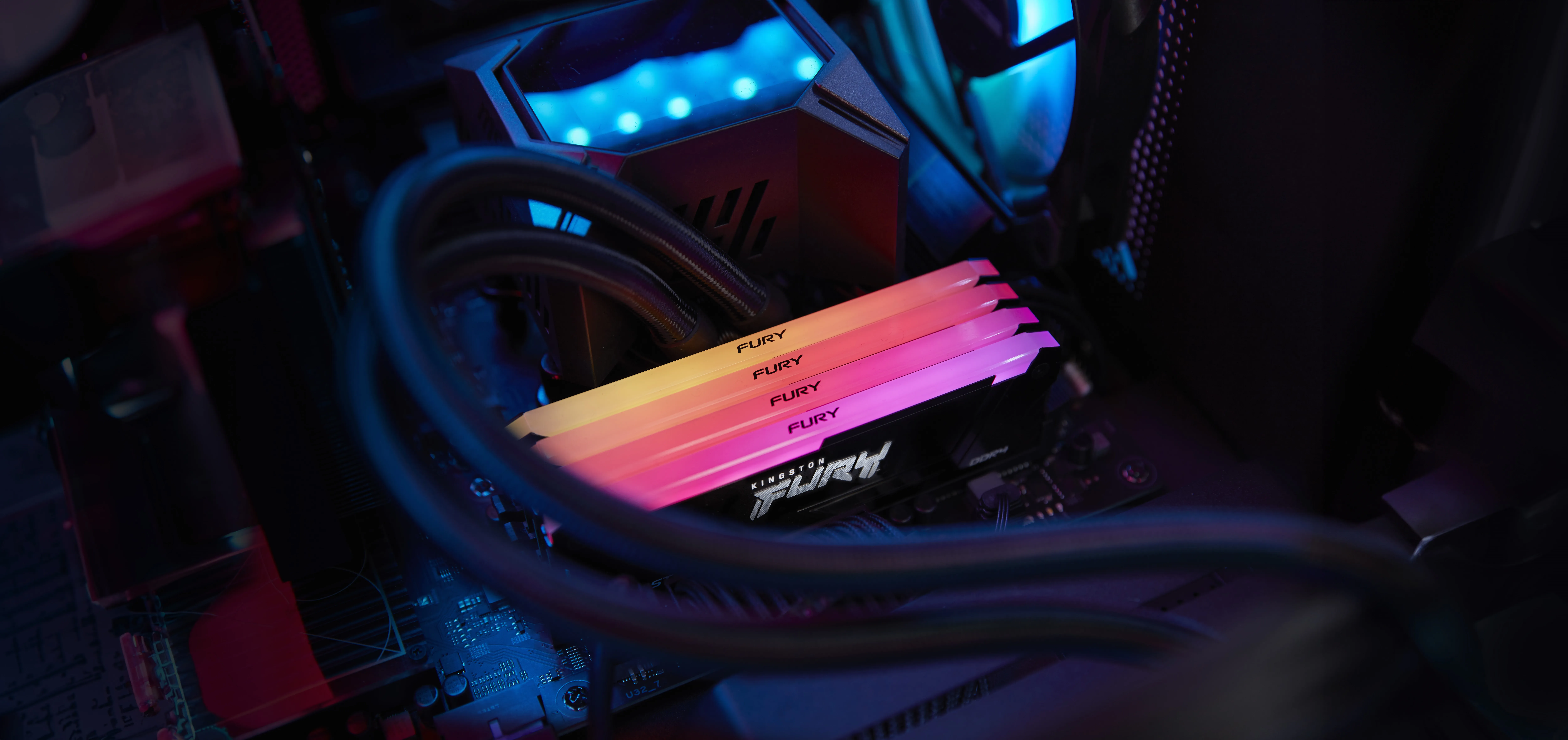 Kingston FURY Beast RGB 16GB (2 x 8GB) DDR4 3600 MHz, CL17 - memory, Black