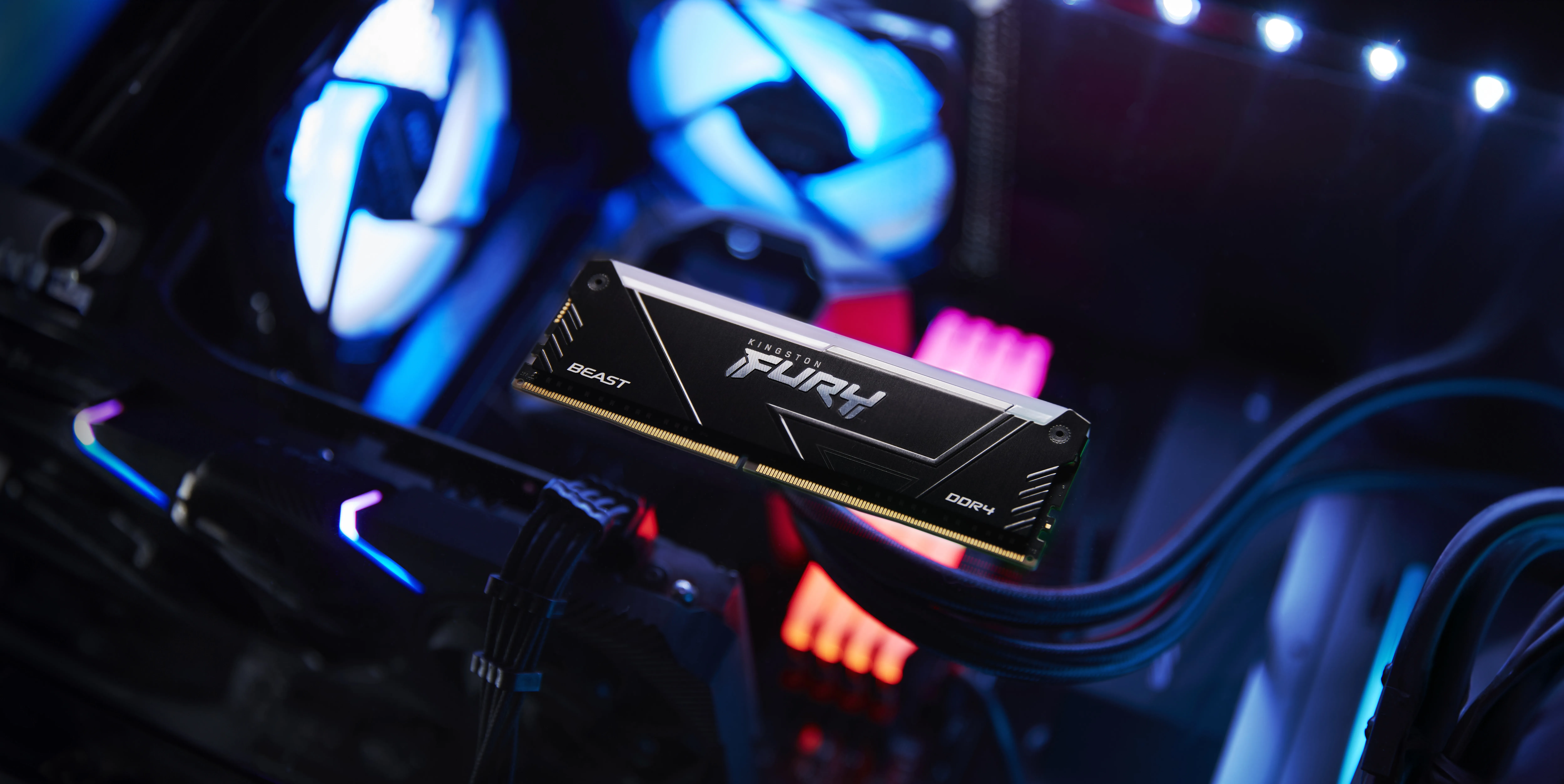 Kingston FURY Beast RGB 16GB (2 x 8GB) DDR4 3600 MHz, CL17 - memory, Black