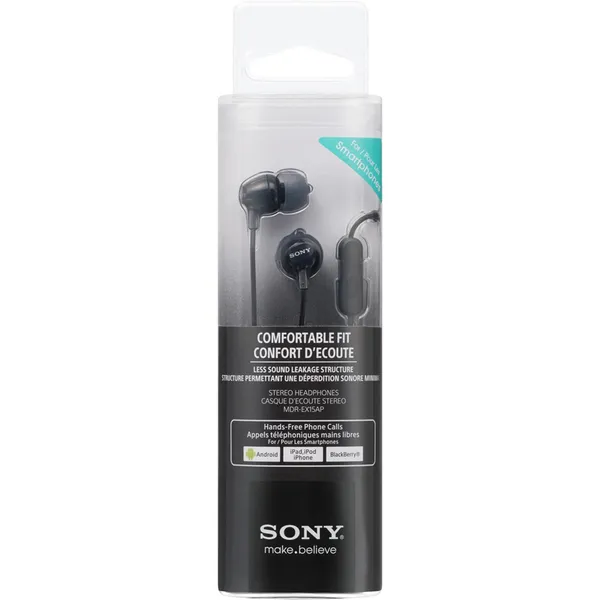 Sony MDR-EX115AP -nappikuulokkeet, musta
