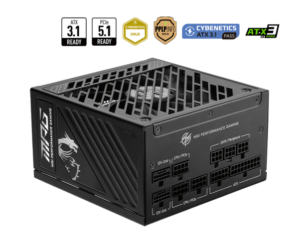 MSI MPG A1250GS 1250W Modular - power supply, 80 Plus Gold