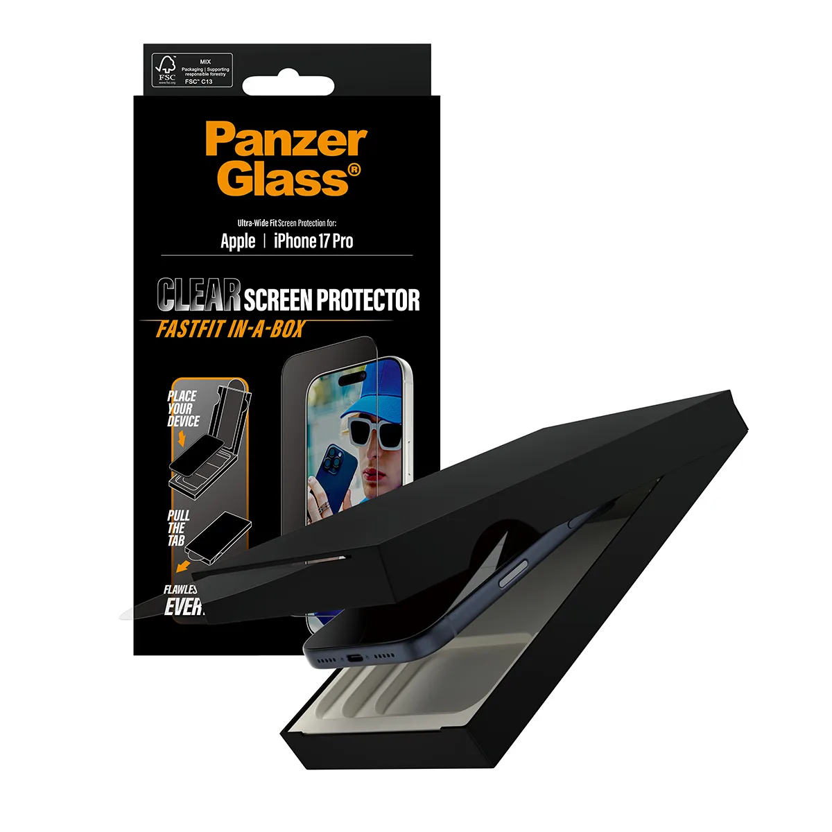 PanzerGlass Ultra-Wide Fit Fastfit iPhone 17 Pro - Screen Protector