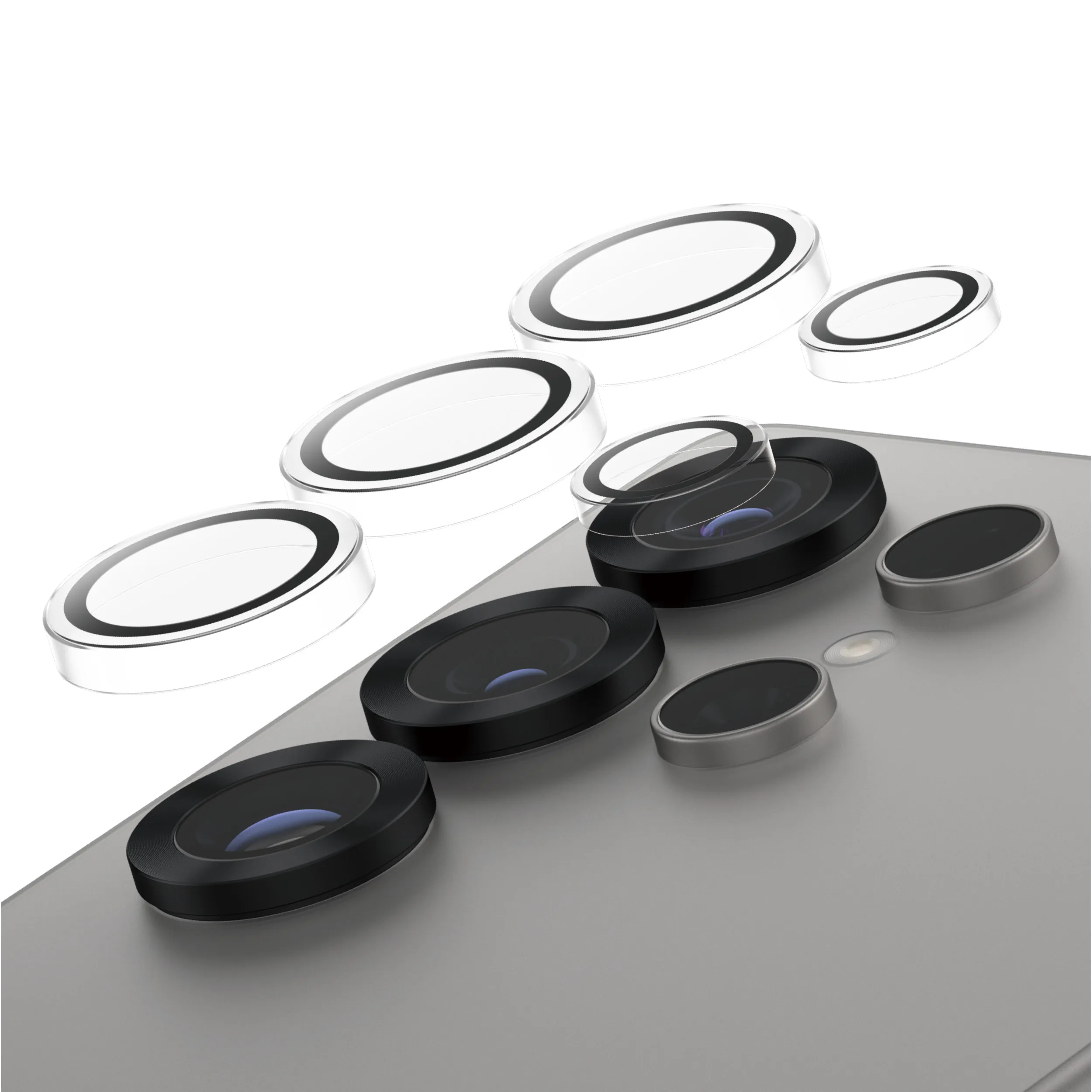PanzerGlass SAFE Hoops Galaxy S25 Ultra -kameran linssinsuoja, Transparent