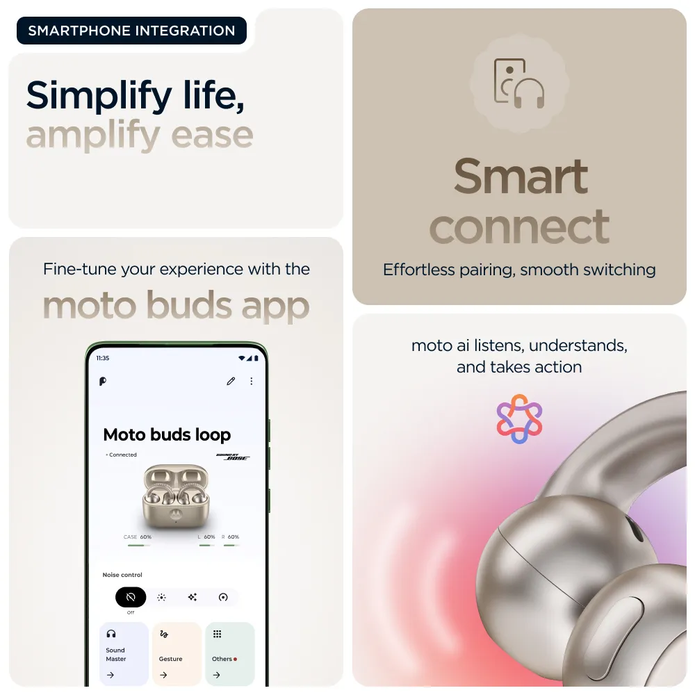 Motorola Loop 12 mm - earbuds, Pantone French Oak Swarovski