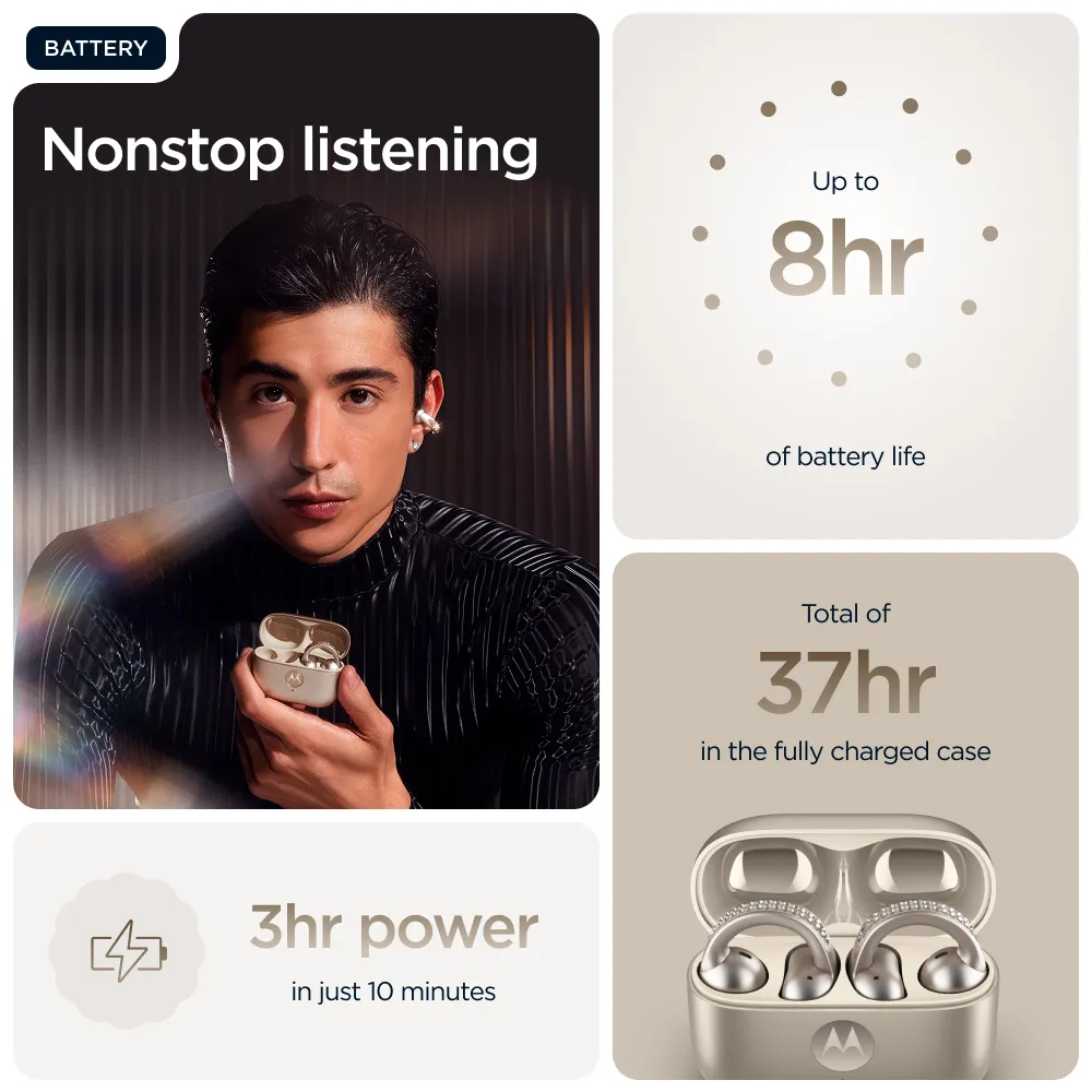 Motorola Loop 12 mm - earbuds, Pantone French Oak Swarovski