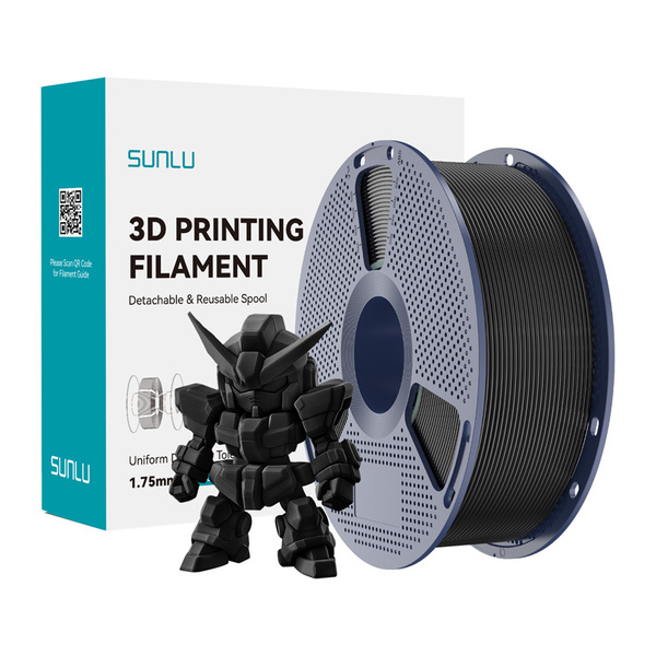 SUNLU PLA+ 1.75 mm, 1 kg -3D-tulostusfilamentti, musta