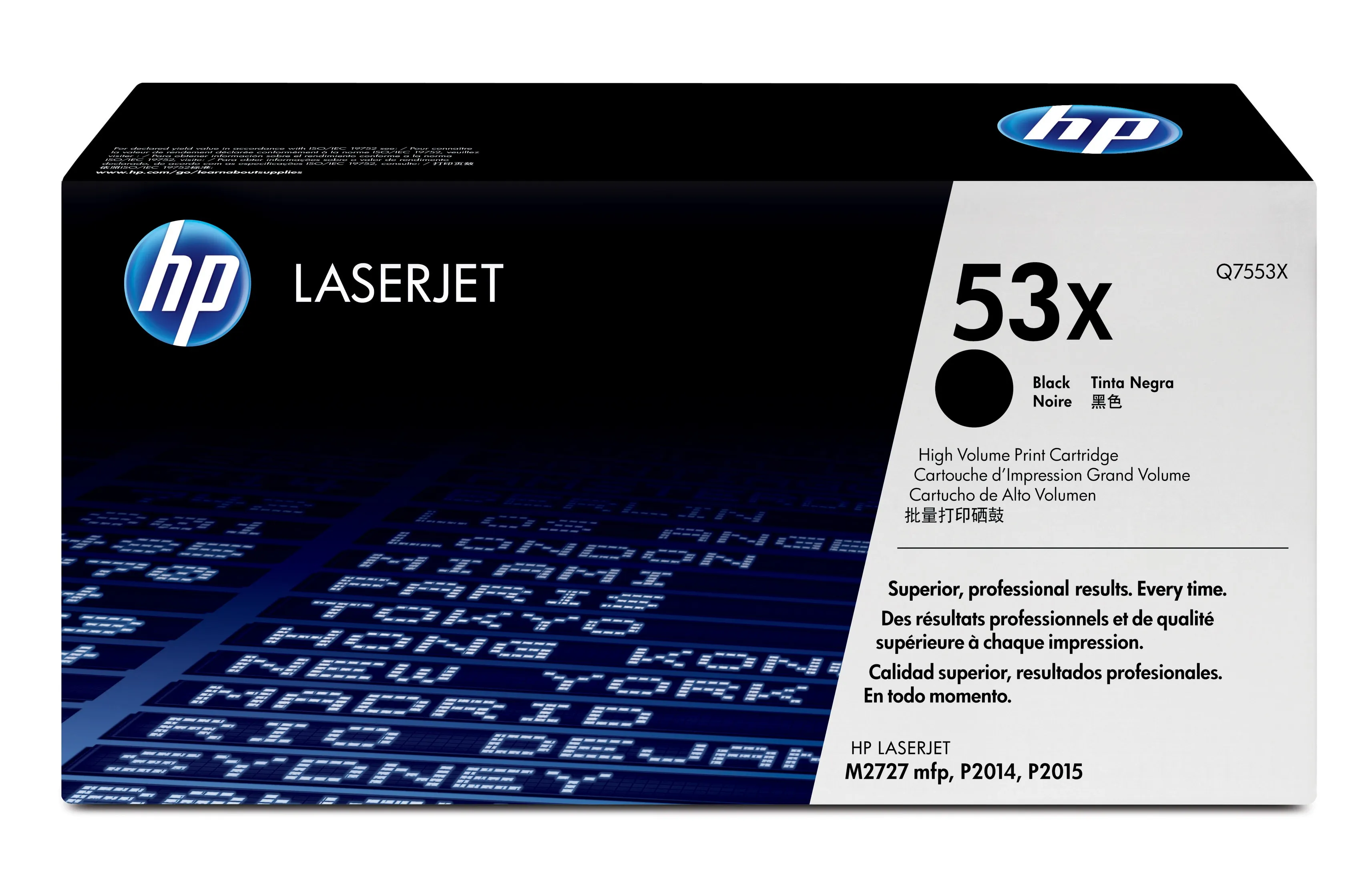 HP 53X XL Toner Cartridge, Black
