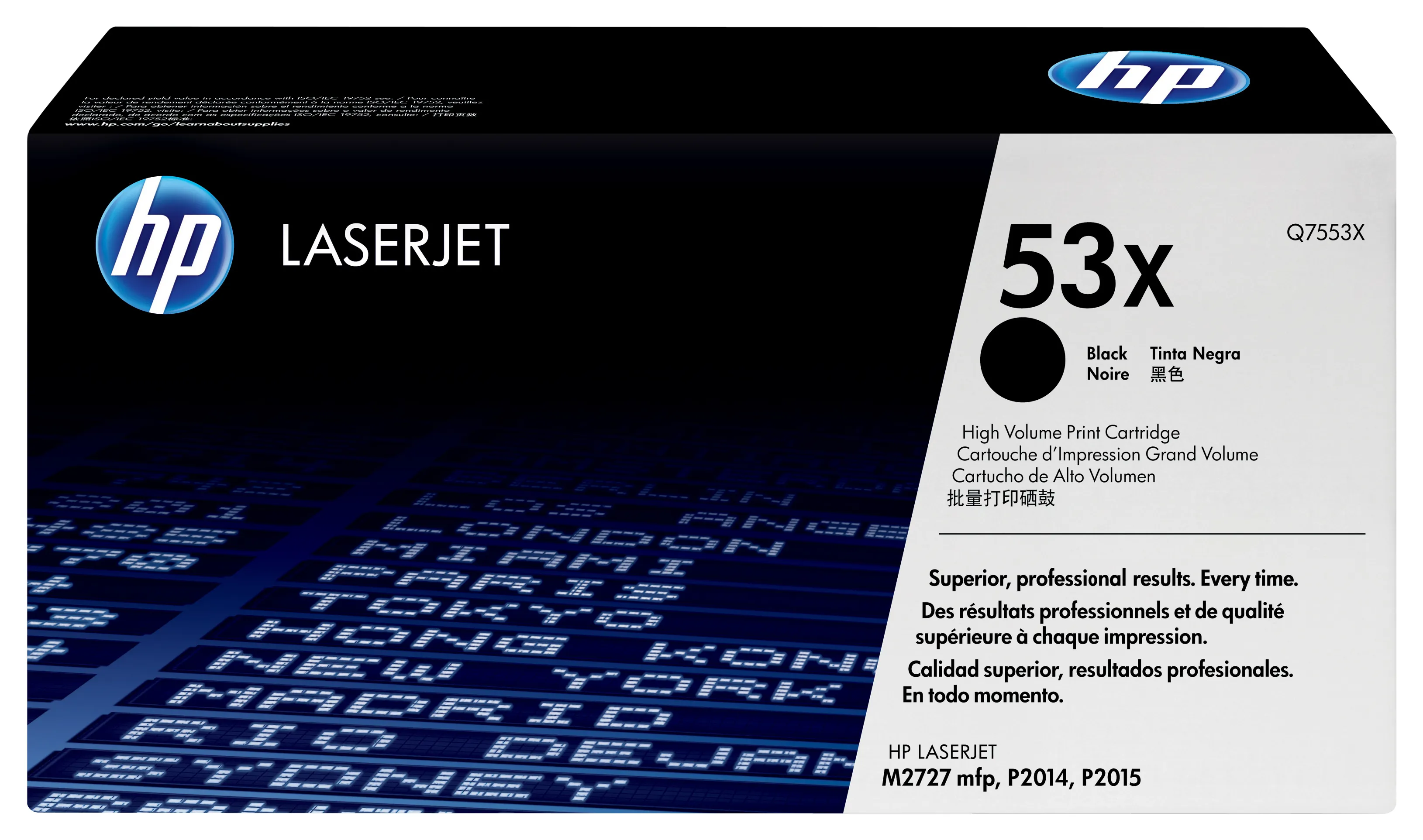 HP 53X XL Toner Cartridge, Black