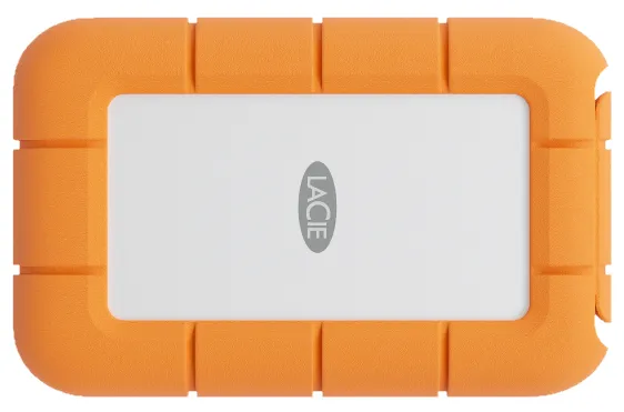 LaCie Rugged SSD4 1TB External SSD with USB-C, Rugged, for console gaming, Grey, Orange
