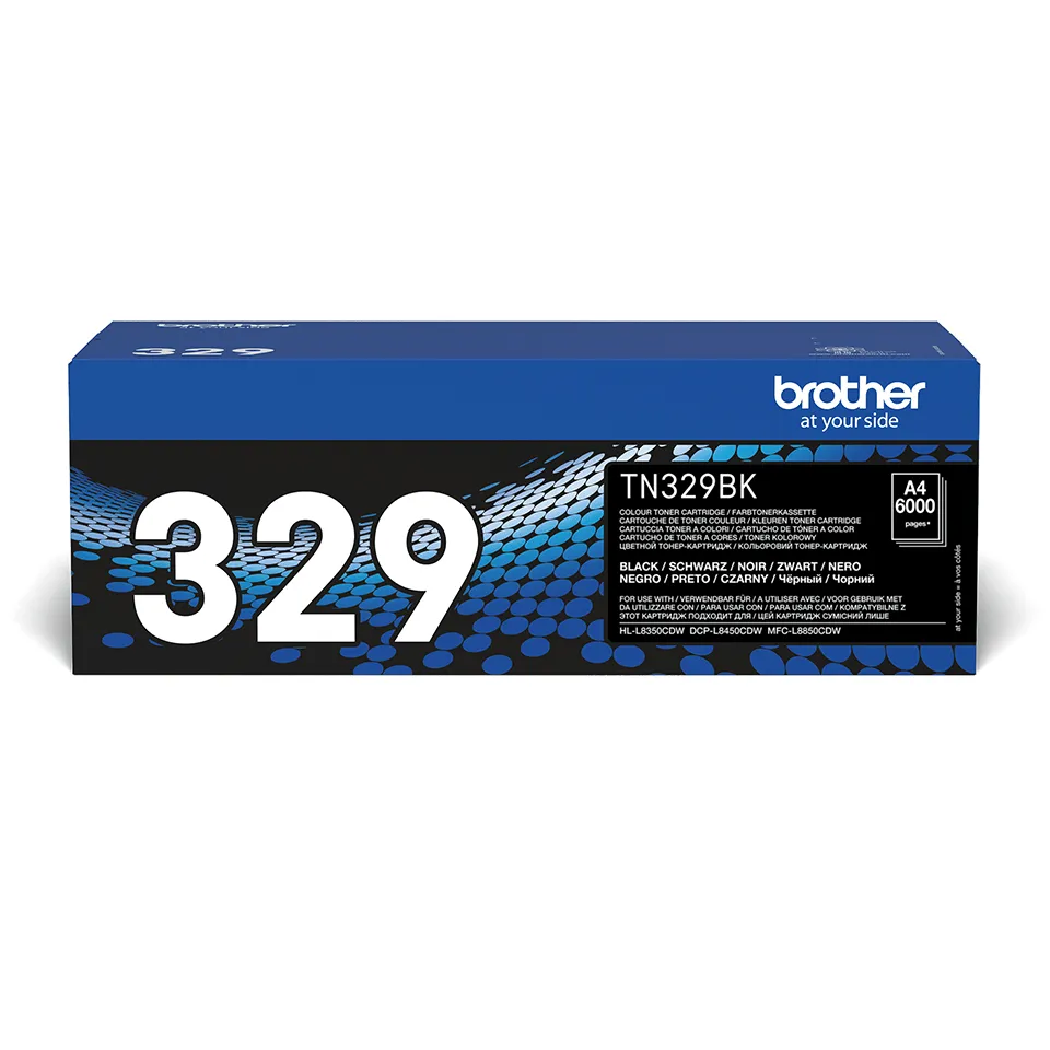 Brother TN329BK toner cartridge, Black