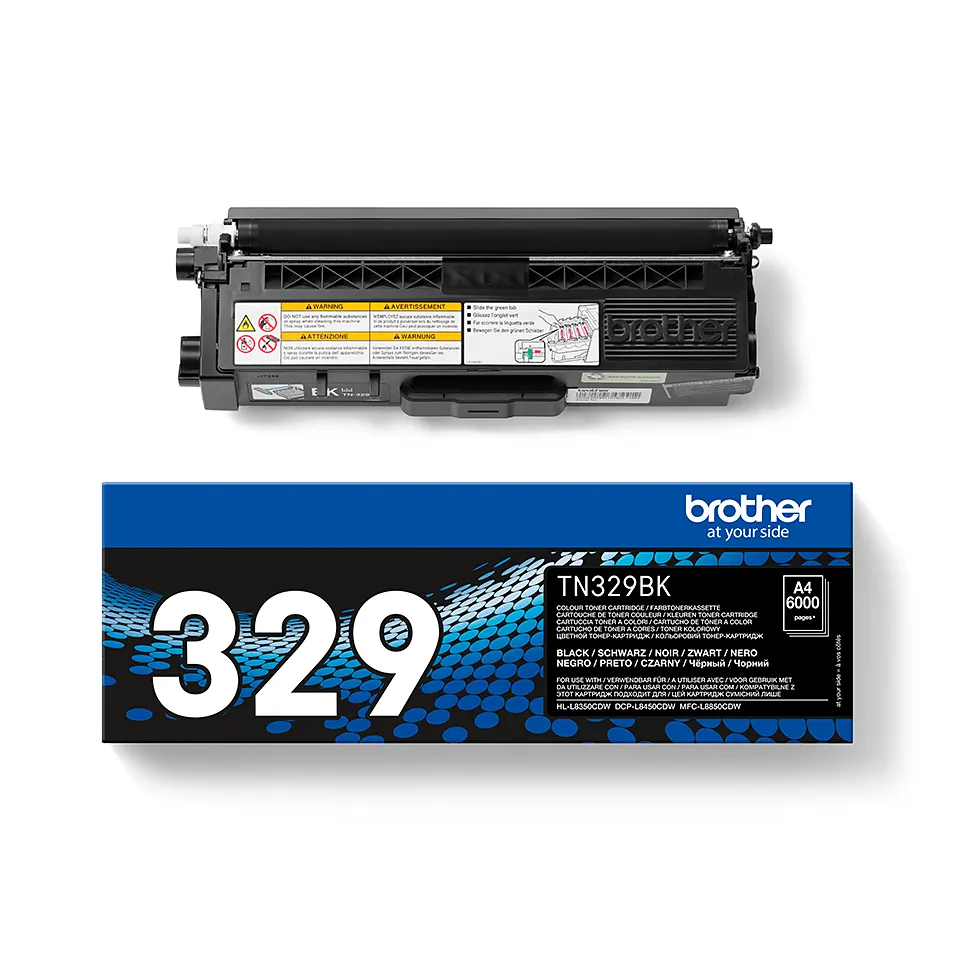 Brother TN329BK toner cartridge, Black