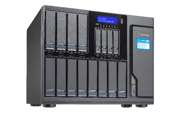 QNAP TS-1685-D1531-32G 12 (+4)-Bay TurboNAS built-in 6 M.2 SATA 6Gb/s port SATA 6G Xeon D-1531 32GB non-ECC iSCSI RAID 0 1 5 6 10