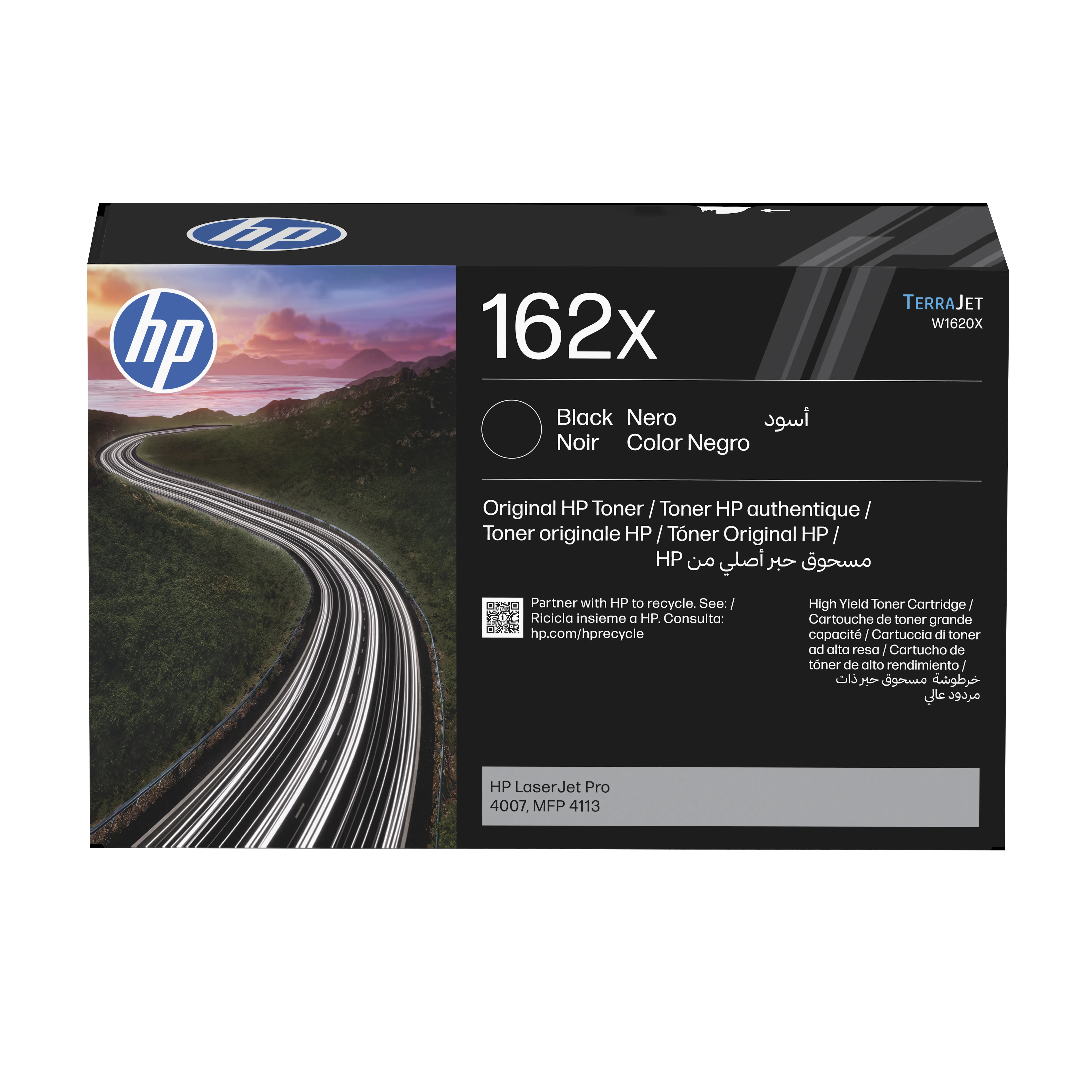 HP W1620X High Yield -laservärikasetti, musta