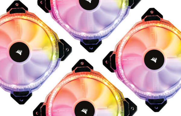 Corsair Fan, HD140 RGB LED Dual Fans With Controller - Fan