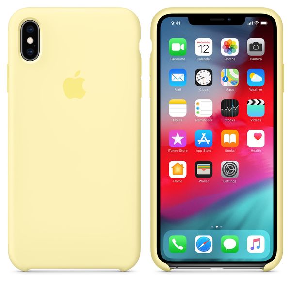 Apple iPhone Xs Max - silikonskal, Gul