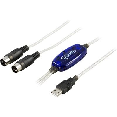 Midi &gt; USB-kaapeli musiikkiyksikk&ouml;jen liit&auml;nt&auml;&auml;n, 2 m