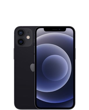 Kunnostettu iPhone 12 mini 128 Gt, musta (Erinomainen kunto, uusi akku)