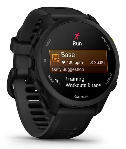 Garmin Forerunner 70 Smartwatch with Silicone Band, Black
