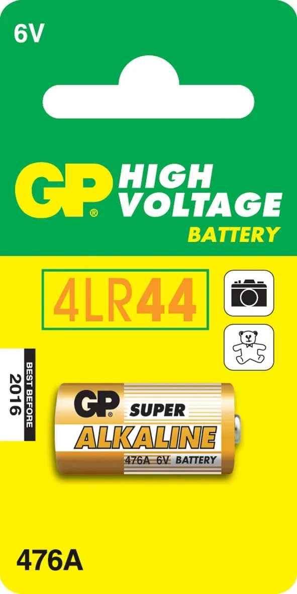 GP Super Alkaline Battery 4LR44/476A, 6V, 1-pack
