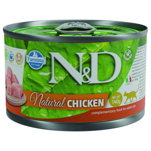 Farmina N&D Natural Chicken, Kissan m&auml;rk&auml;ruoka, Adult, 140 g