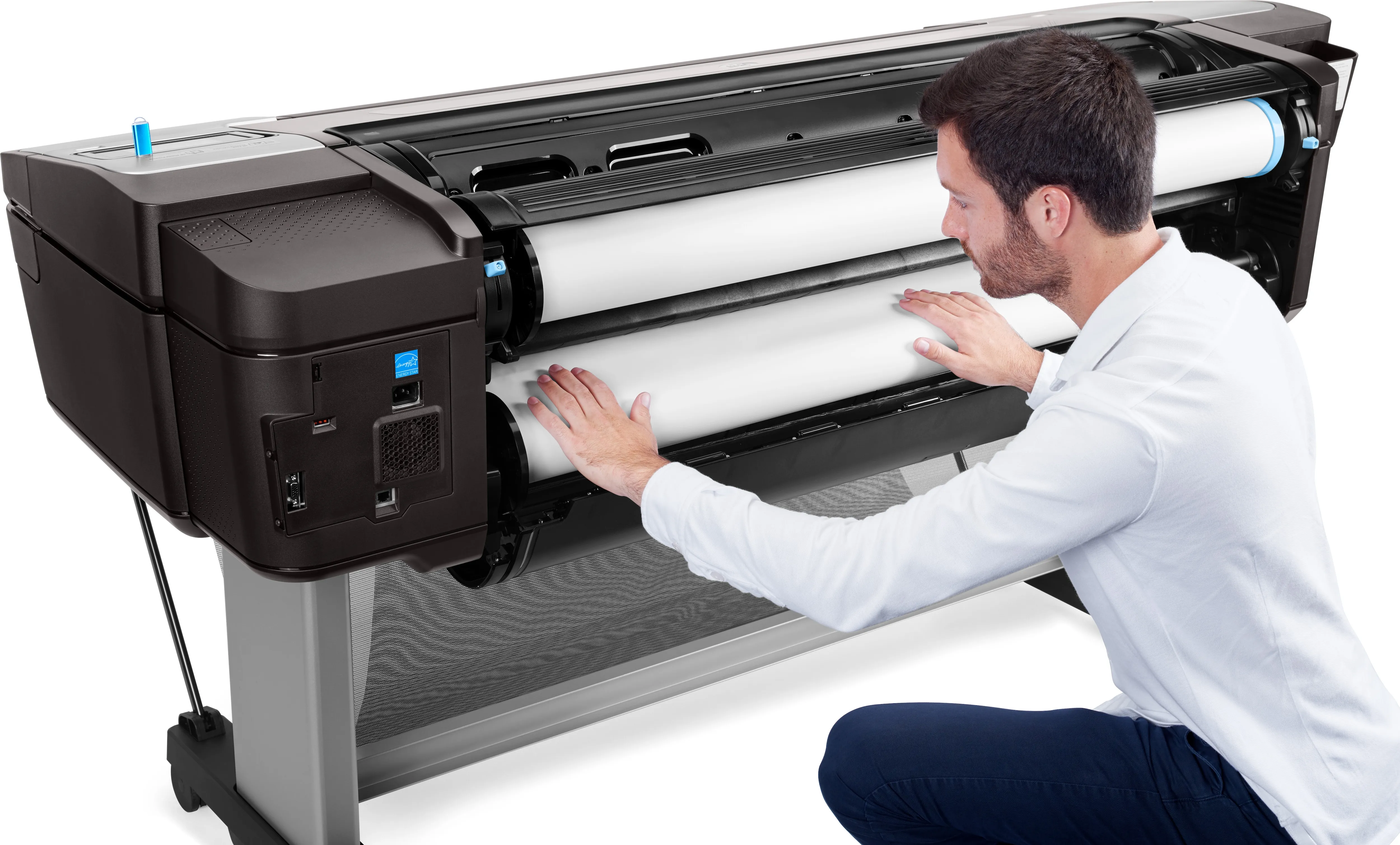 HP DesignJet T1700 PostScript - 44&quot; suurkokotulostin - v&auml;ri - mustesuihku - 1118 x 1676 mm - 2400 x 1200 pistett&auml;/tuuma - jopa 0.55 min/sivu - Gigabit LAN, USB