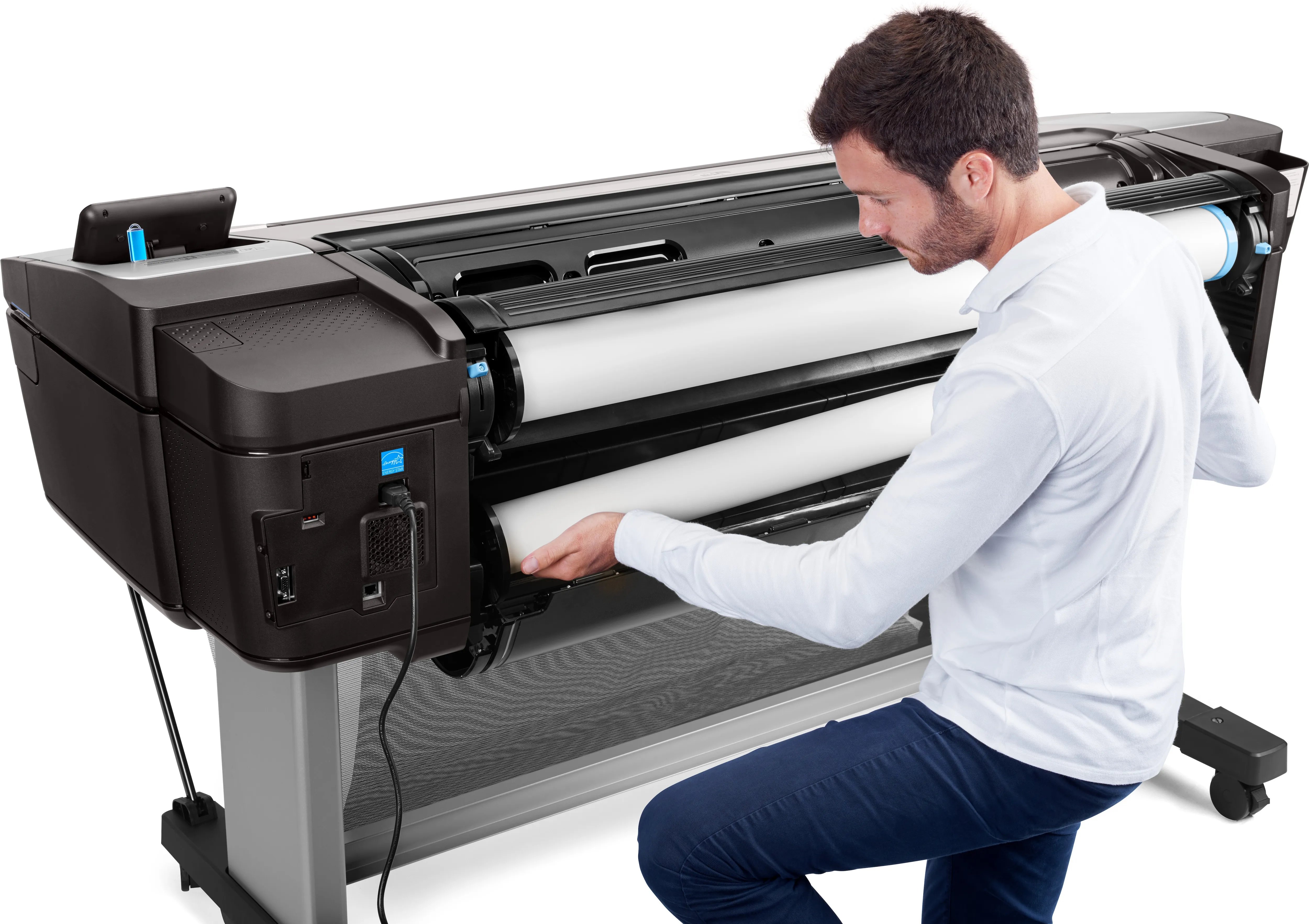 HP DesignJet T1700 PostScript - 44&quot; suurkokotulostin - v&auml;ri - mustesuihku - 1118 x 1676 mm - 2400 x 1200 pistett&auml;/tuuma - jopa 0.55 min/sivu - Gigabit LAN, USB