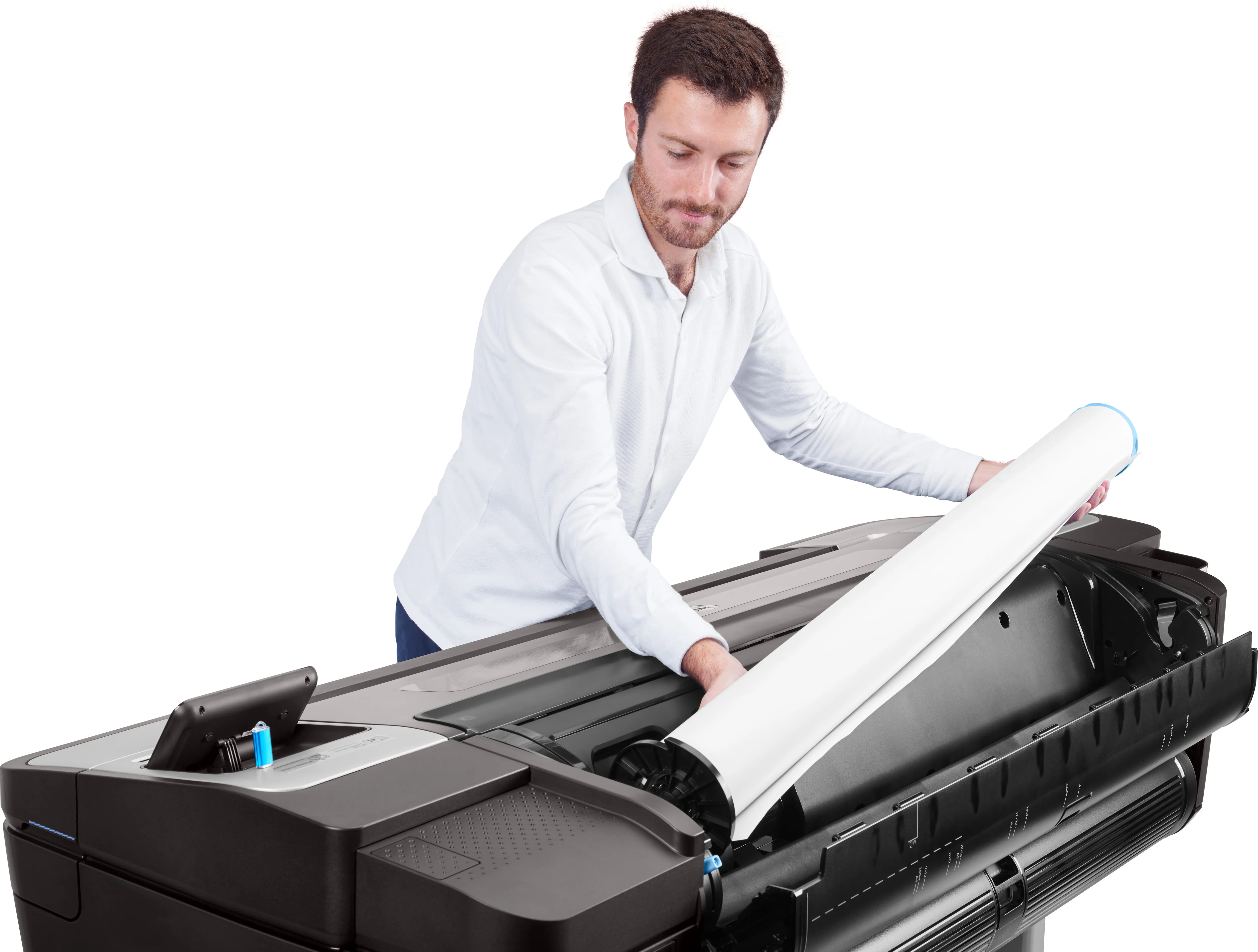 HP DesignJet T1700 PostScript - 44&quot; suurkokotulostin - v&auml;ri - mustesuihku - 1118 x 1676 mm - 2400 x 1200 pistett&auml;/tuuma - jopa 0.55 min/sivu - Gigabit LAN, USB