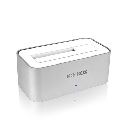 ICY BOX, USB3 direkt dockning f&ouml;r 2,5" och 3,5" SATA-hdd, silver
