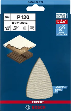 BOSCH Mesh structure sanding sheet M480 100x150 K12 10x - 2608900727 EXPERT RANGE