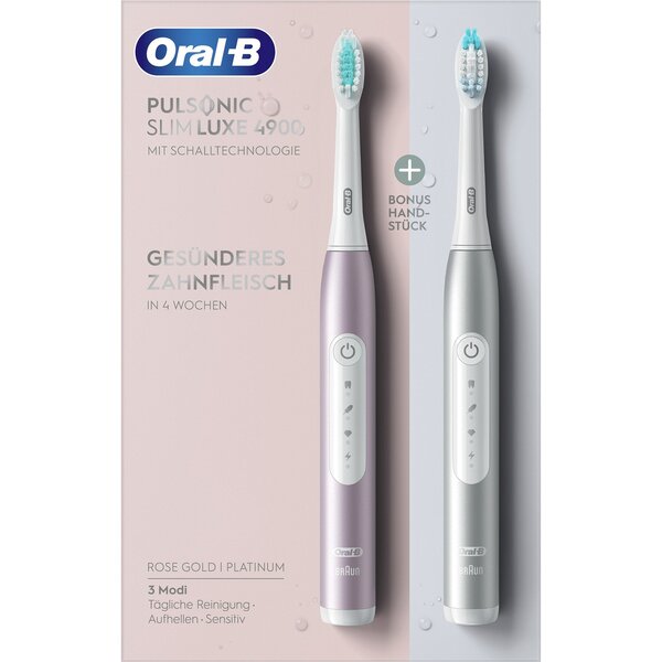 Oral-B Pulsonic Slim Luxe 4900 - electric toothbrush, Rose Gold + Platinum