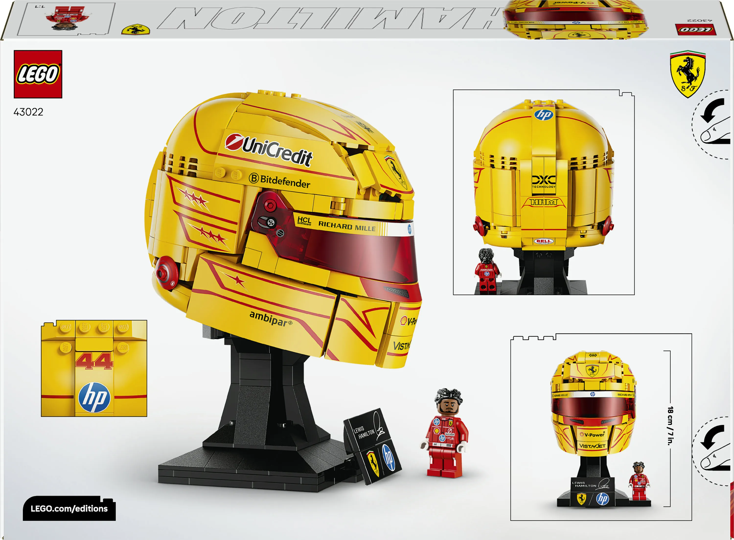 LEGO Formula 1 Editions Scuderia Ferrari HP -kyp&auml;r&auml; &ndash; Lewis Hamilton 43022
