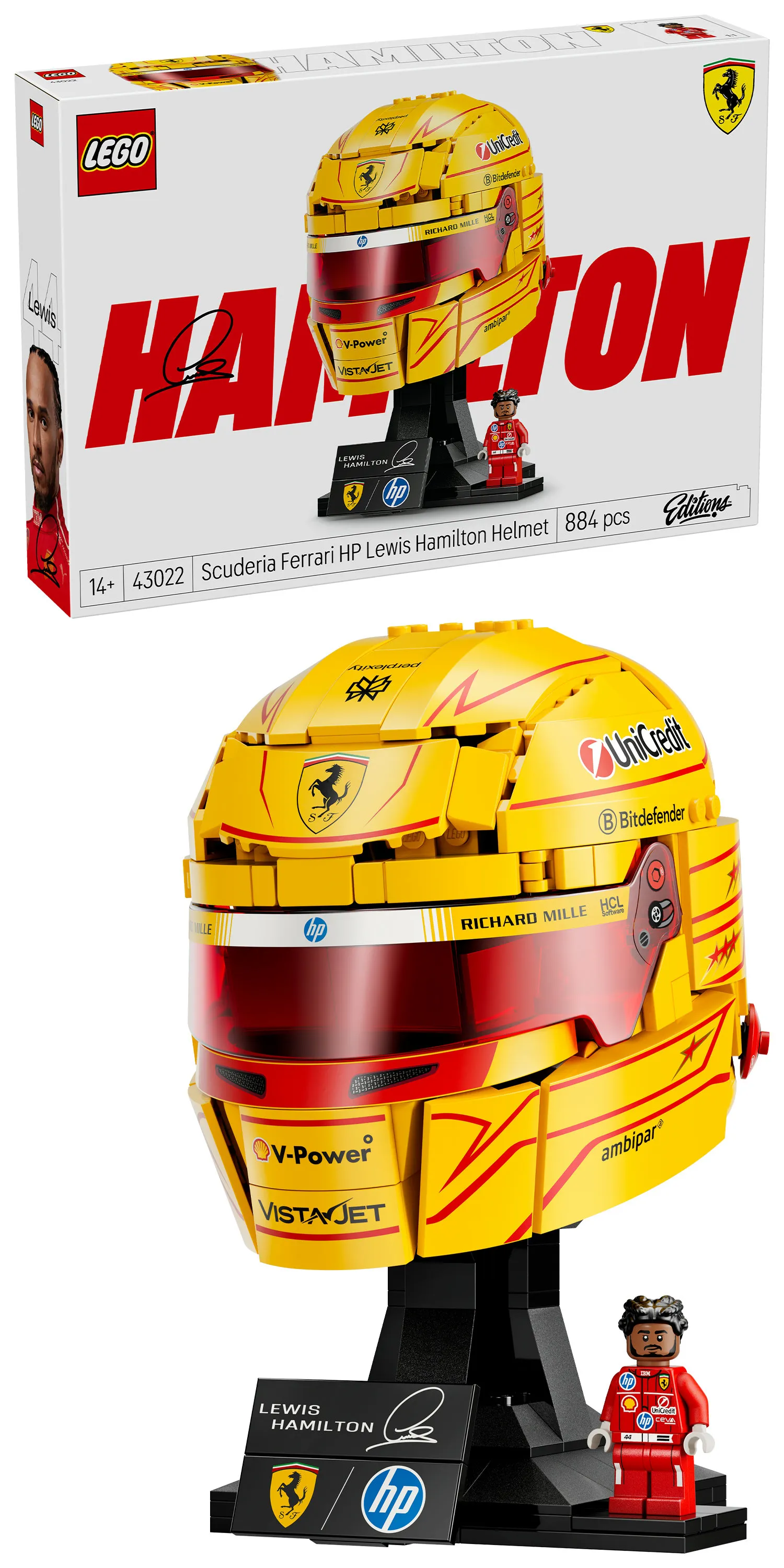LEGO Formula 1 Editions Scuderia Ferrari HP -kyp&auml;r&auml; &ndash; Lewis Hamilton 43022