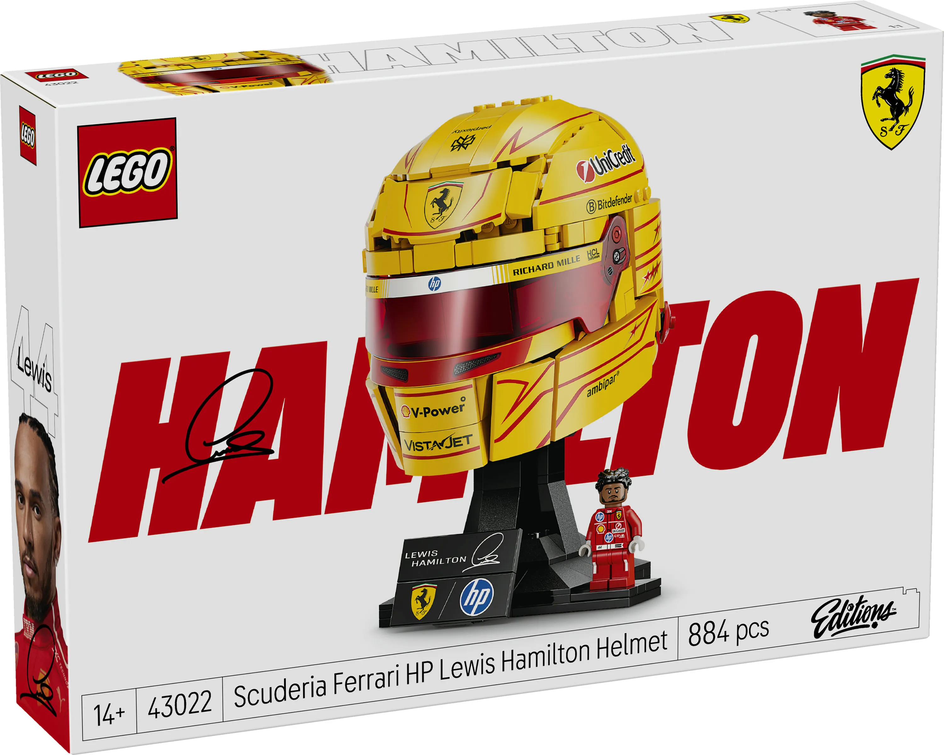 LEGO Formula 1 Editions Scuderia Ferrari HP -kyp&auml;r&auml; &ndash; Lewis Hamilton 43022