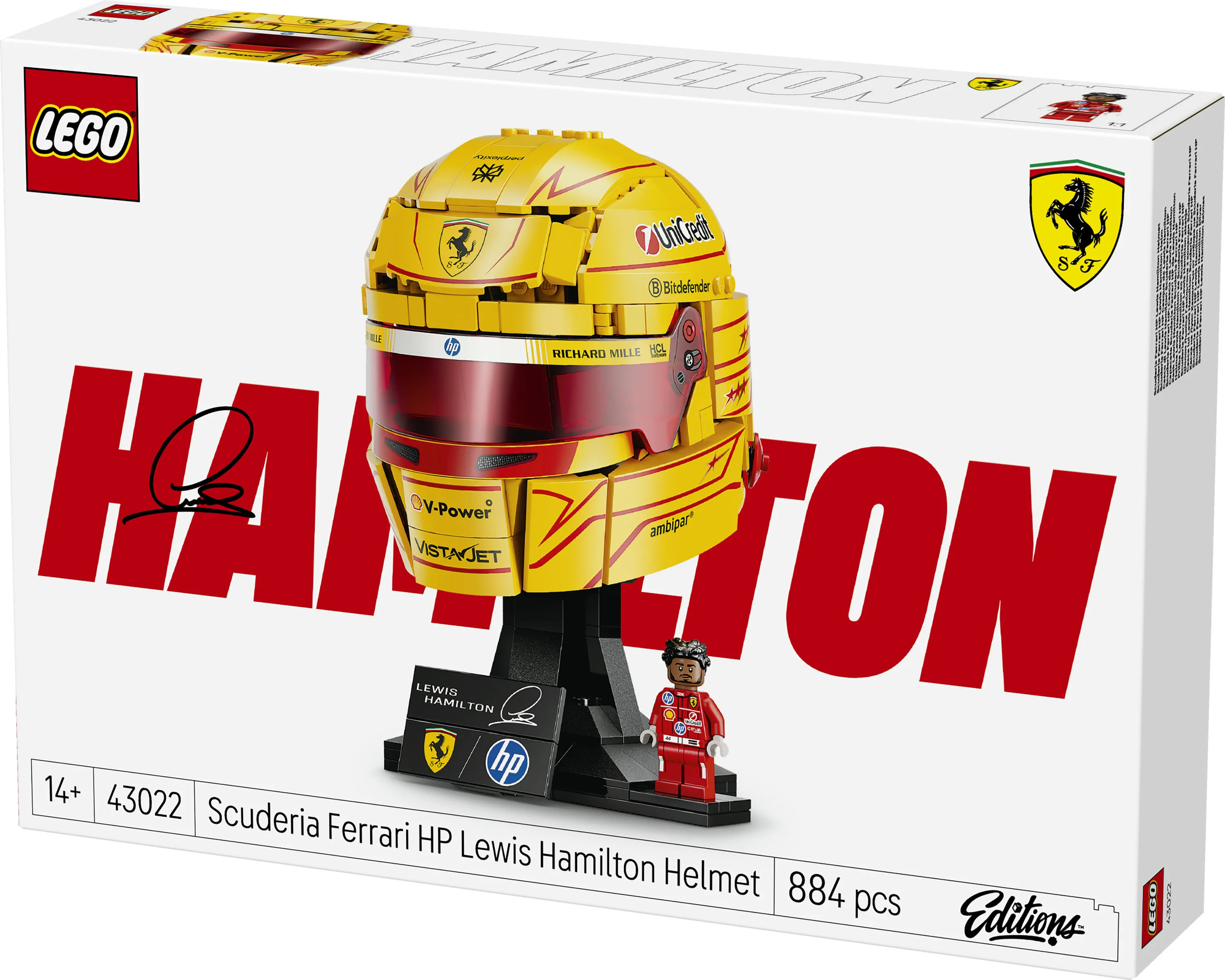 LEGO Formula 1 Editions Scuderia Ferrari HP -kyp&auml;r&auml; &ndash; Lewis Hamilton 43022