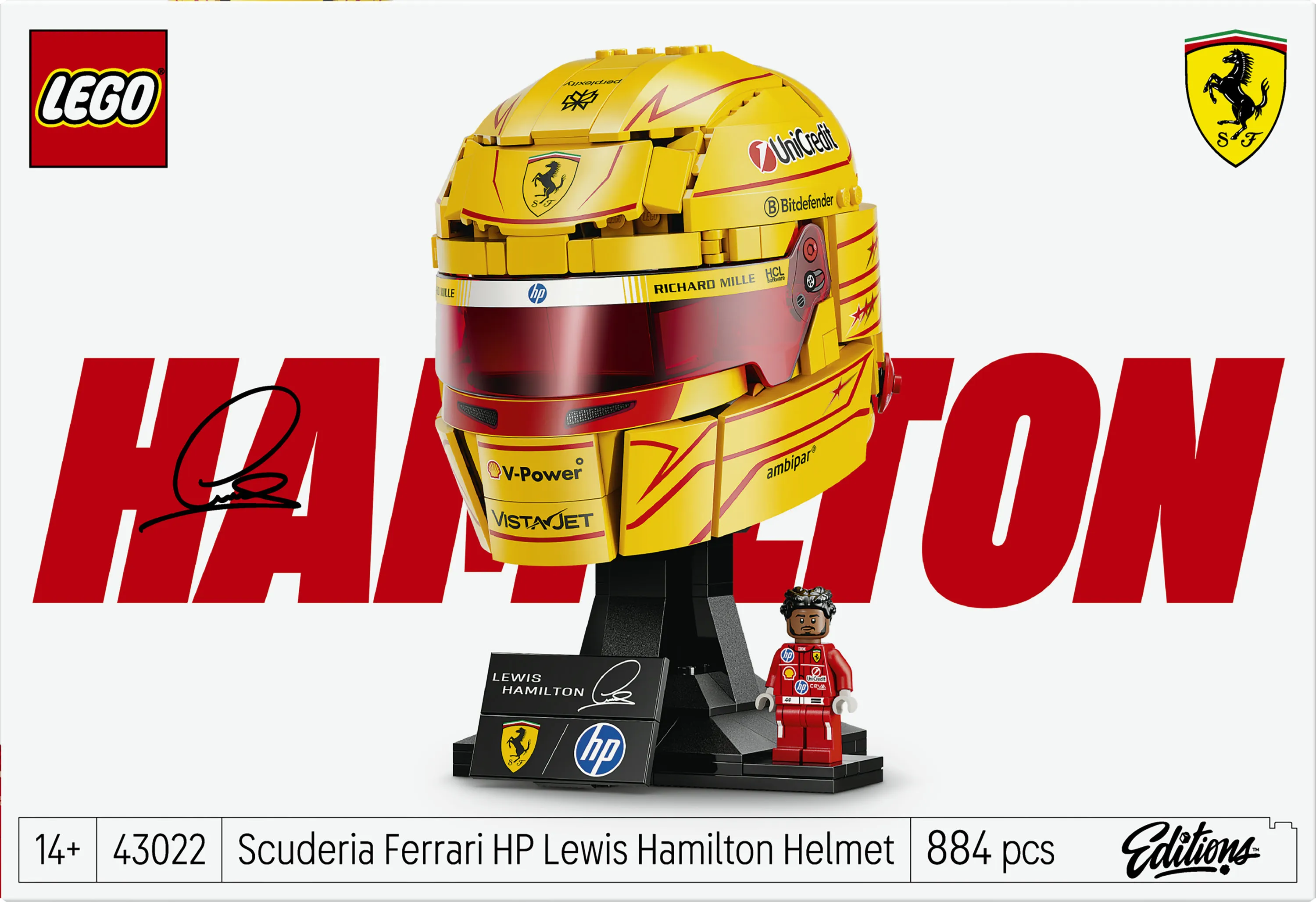 LEGO Formula 1 Editions Scuderia Ferrari HP -kyp&auml;r&auml; &ndash; Lewis Hamilton 43022